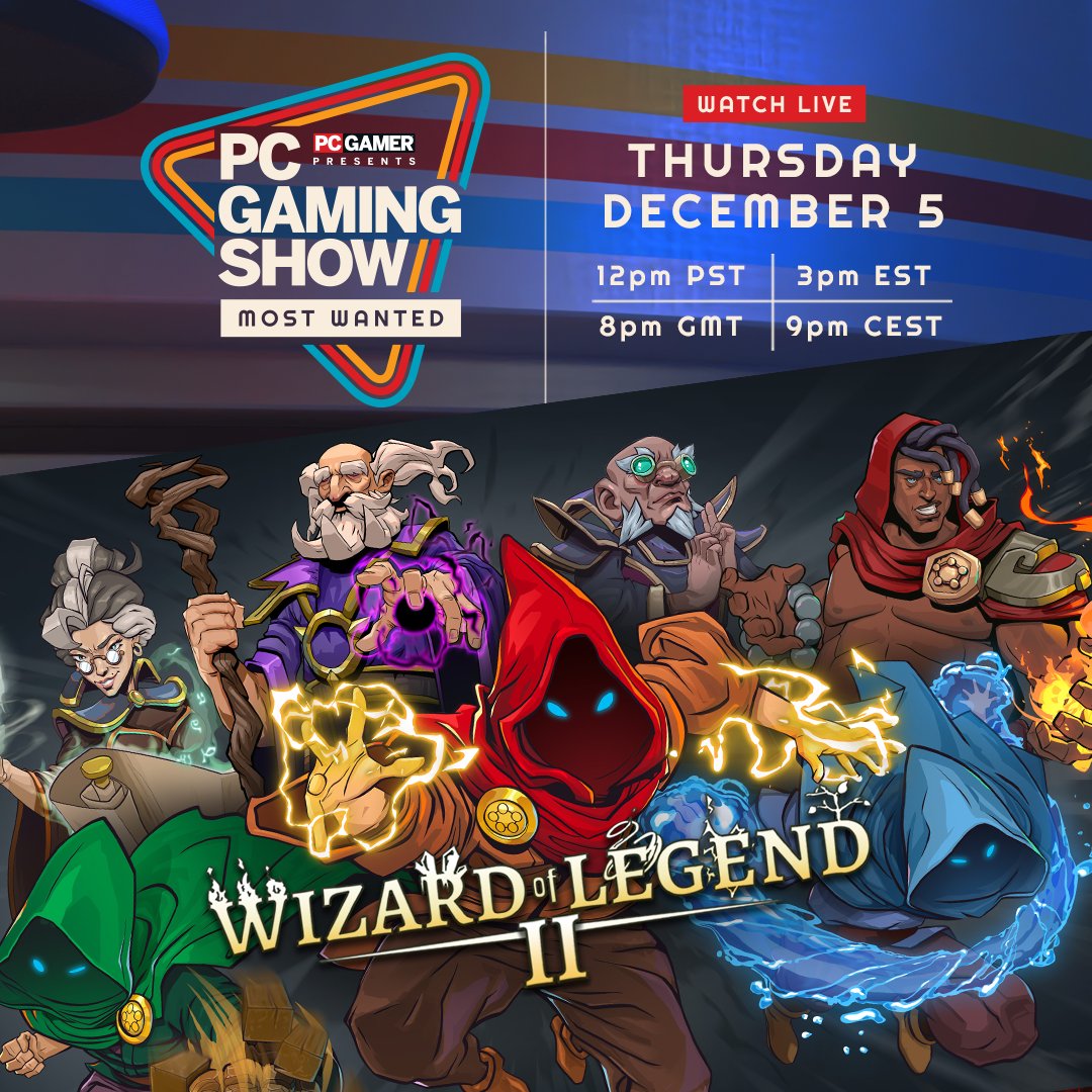 Wizards, REJOICE! 🐦‍🔥

We're dropping all the details for <a href="/WizardofLegend2/">Wizard of Legend 2 | Wishlist on Steam 🔥</a>'s FIRST MAJOR UPDATE at <a href="/pcgamer/">PC Gamer</a>'s #PCGamingShow on Dec. 5th! 📅

You do not want to miss this 💙