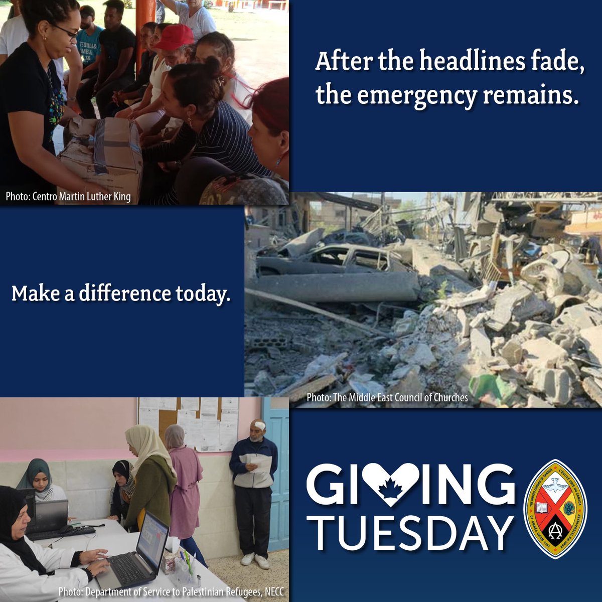 🌍 This #GivingTuesday, you can help United Church Mission and Service partners support families facing ongoing crises. Our partners are supporting families in need around the world. Your donation makes a big difference. united-church.ca/givingtuesday  

#UCCan #UCCanGivingTuesday