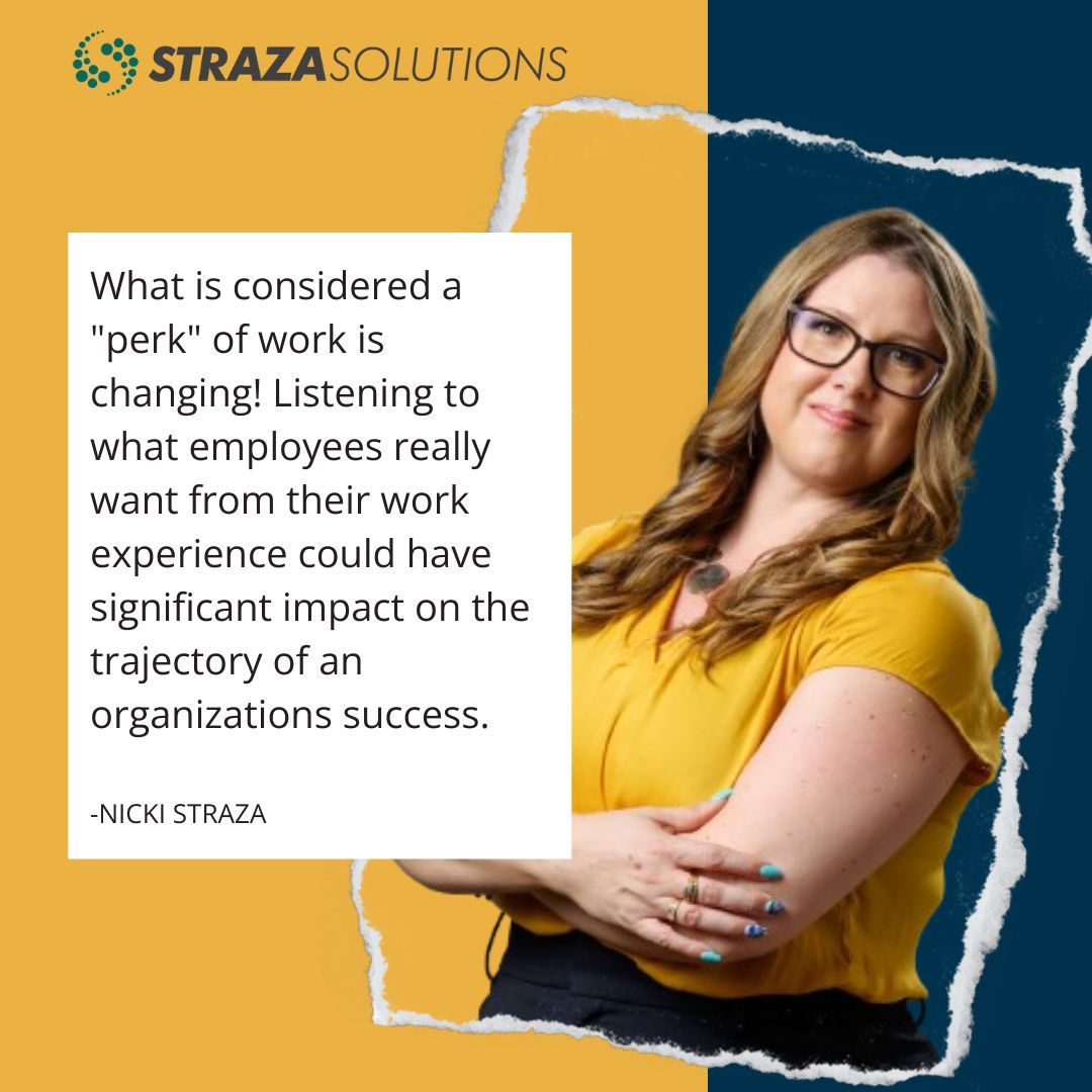 nickistraza's tweet image. What do you think are the most important perks at work?

#WorkPerks #EmployeeExperience #OrganizationalSuccess #ListenToEmployees #WorkplaceEvolution #StrazaSolutions