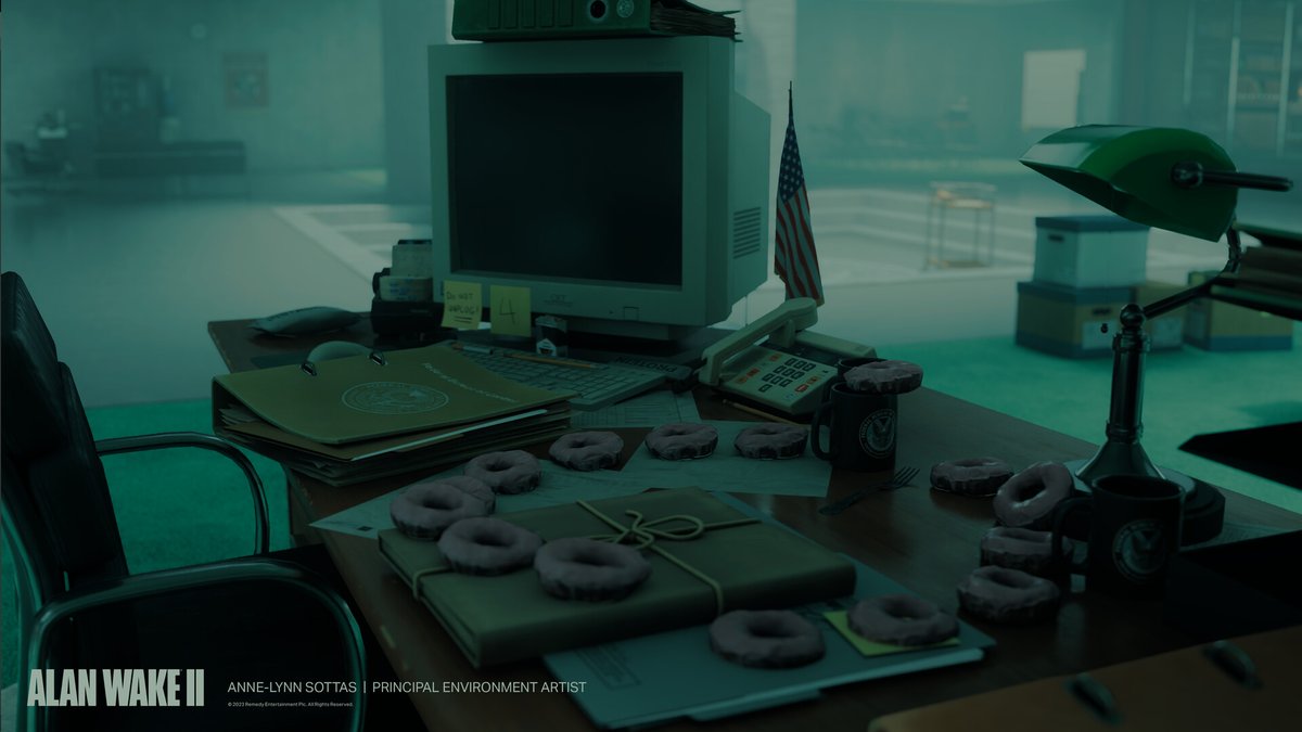 The Alan Wake 2 expansions art blast is out now on <a href="/ArtStationHQ/">ArtStation.com</a>

Take a glimpse behind the scenes of our process: magazine.artstation.com/2024/12/remedy…

The expansions provided the Alan Wake 2 team with the opportunity to experiment and broaden their palette of horrors. #AlanWake2