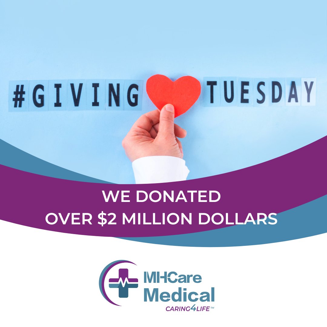 On this #GivingTuesday we are pleased to share that over the past three years we have donated more than $2 MILLION DOLLARS! Learn more about our community giving projects at mhcaremedical.com/caring-for-com…