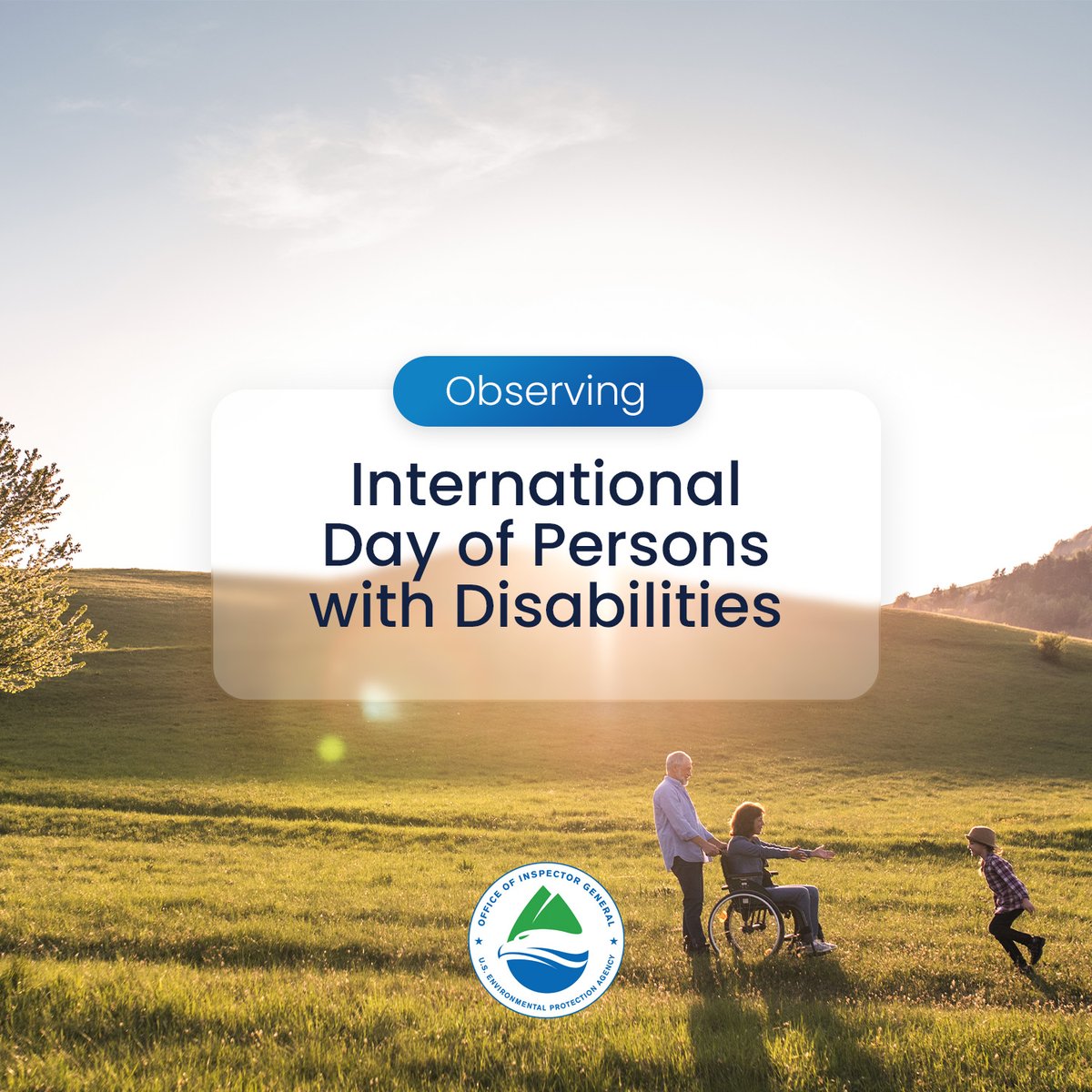 EPAoig's tweet photo. EPA OIG joins in celebrating International Day of Persons with Disabilities. This day emphasizes the important contributions and leadership of persons with disabilities and celebrates inclusion, accessibility, and the strength of diverse abilities. #EPAOIG #EPA #IDPD #IDPD2024 https://t.co/PLG1BQyByg