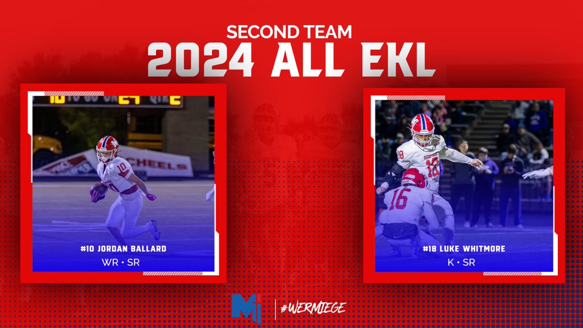 Congratulations to our <a href="/BishopMiege_FB/">Bishop Miege Football 🏈</a> 2024 2nd Team All EKL players. #WeRMiege
