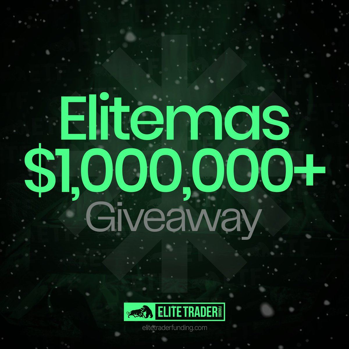 EliteTraderFund's tweet photo. 🎉 ELITEMAS $1,000,000+ Giveaway! 🎉

This December, win your share of $1,000,000 in Elite Sim-Funded accounts!

👉 https://t.co/150sZc59xi

How to Enter:
✅ December evaluation purchases = 2 entries
✅ Reset purchases = 2 entries
✅ Retweet &amp; comment = 1 entry

#ELITEMAS https://t.co/t2zA7oGvhb