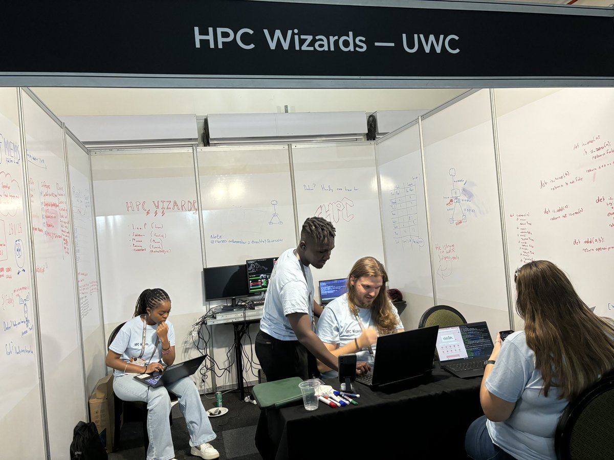 chpc_scc's tweet image. With only a few hours left to vote, who will be your fan favourite??

Is it HPC Wizards?@HPCWizards 
@WeAreHPE @diplomics_sa @KernelElNino @africa_df @MathWorks @optinum