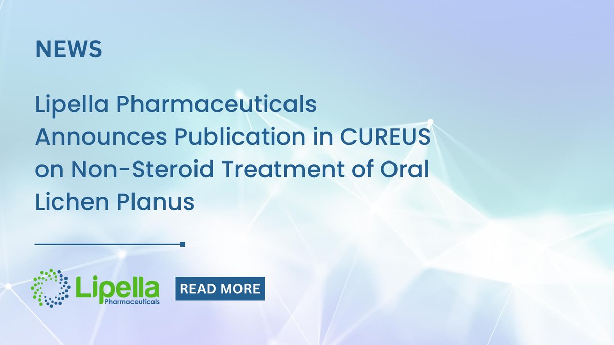 .<a href="/LipellaPharma/">Lipella</a> (Nasdaq: $LIPO) has announced a publication in <a href="/CureusMedical/">Cureus</a>, a peer-reviewed article highlighting the potential treatment for Oral Lichen Planus (OLP) with a focus on localized drug delivery. The paper emphasizes the potential of Lipella’s investigational