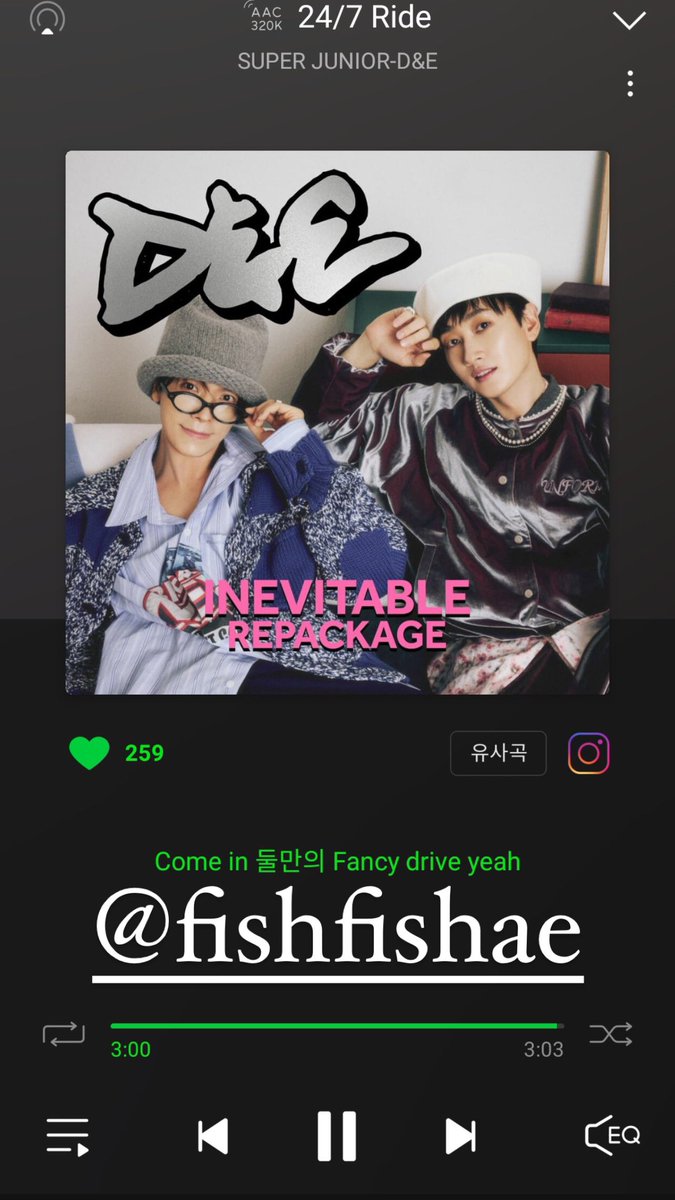 fishfishae's tweet image. 신곡 좋아요! 추천!👍🏻👍🏻👍🏻

@SJ_DnE_official 

#슈퍼주니어DnE #SuperJuniorDnE
#INEVITABLE_REPACKAGE
#I_Try_음원스밍 #24_7_Ride_음원스밍