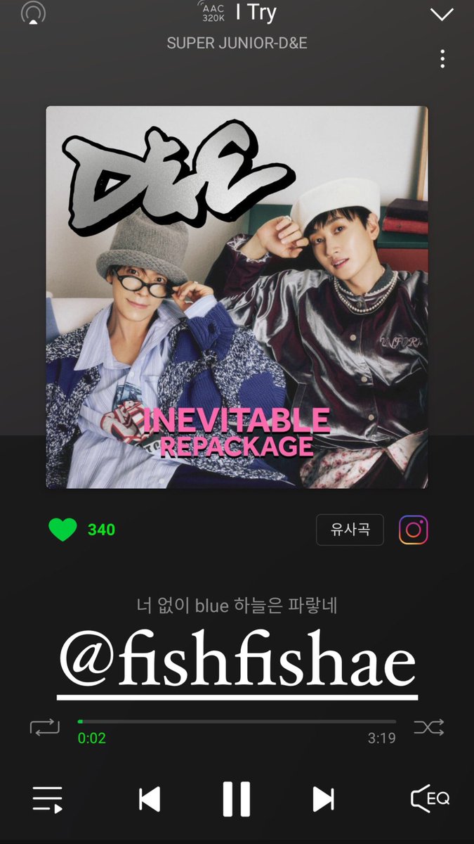 fishfishae's tweet image. 신곡 좋아요! 추천!👍🏻👍🏻👍🏻

@SJ_DnE_official 

#슈퍼주니어DnE #SuperJuniorDnE
#INEVITABLE_REPACKAGE
#I_Try_음원스밍 #24_7_Ride_음원스밍