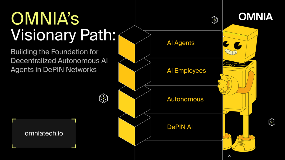 Autonomous AI agents with OMNIA🤖

The vision is set, we're building every day towards it, the brain keeps getting bigger🧠
The best part? It's on top of a fully decentralized infrastructure. 
#DePIN + #AI = 🔥