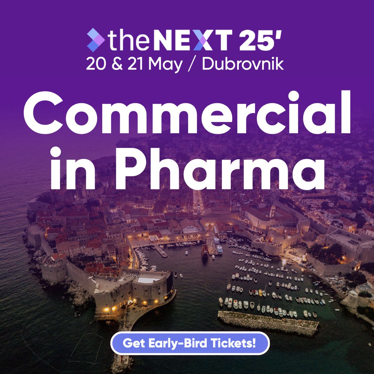 &gt;NEXT 25’ Dubrovnik – The NEXT in Pharma, now. 🌟&gt;

Here’s what’s on the agenda:
🟪 Impact in Medical – Transforming patient care.
🟪 AI in Pharma – The power of artificial intelligence.
🟪 Commercial in Pharma – Driving strategies for growth.

👉 nextpharmasummit.com/Dubrovnik/tick…