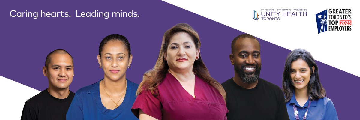 UnityHealthTO's tweet photo. Unity Health has been named one of Greater Toronto’s Top Employers for 2025, marking the 4th consecutive year the hospital network has been given the prestigious recognition as one of the best places to work in the region #GTATopEmployers #TopEmployers2025 https://t.co/ZWkXvTlzyB https://t.co/cySWRj8fGE
