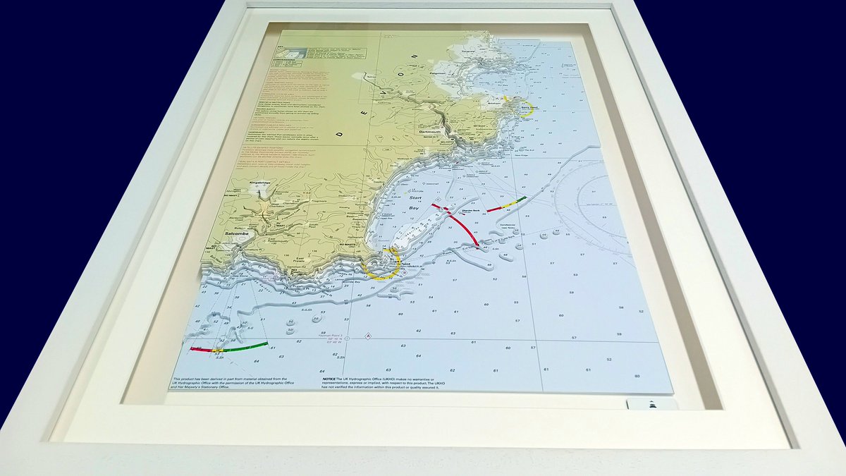 Landfall3DArt's tweet photo. Here's the framed hand cut model of Start Bay and Torbay ready for framing | bespoke #3DNauticalChart and #3DMaps | please visit https://t.co/Xjxm76NLIm for further information | #devon #dartmouth #salcombe #teignmouth #torquay #sailing #wallart #Christmas https://t.co/vYmD6aBnq0