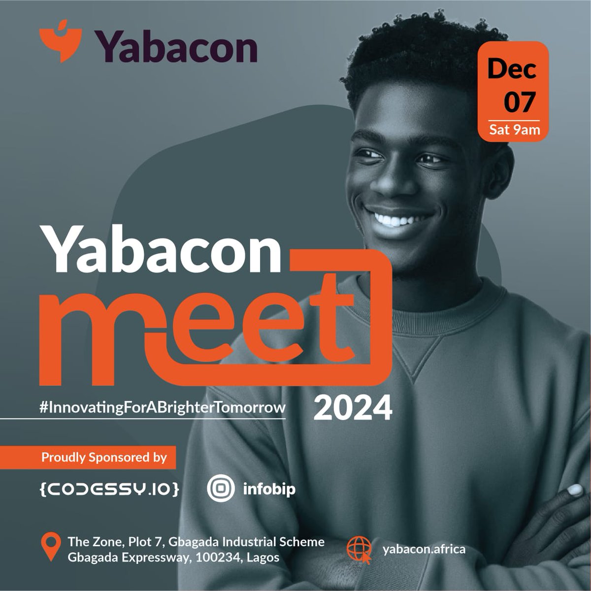 YabaconAfrica's tweet photo. Let the Countdown to Yabacon Meet 2024 Begin! 🕛 

We're just 4 days away from what's shaping up to be one of December's landmark tech events, with over 1,000 RSVPs already! 🚀 

🌟 Got an innovative idea? There’s still time! We’ve extended the deadline for our innovation contest entries to 8 PM, Thursday, December 5th, 2024. Don’t miss this chance to showcase your brilliance! 💡

🎟️ Head over to  https://t.co/XRgonfiIBC to grab your tickets today.

#Yabacon2024 #Tech #Innovation #Meetup #Lagos #Nigeria
