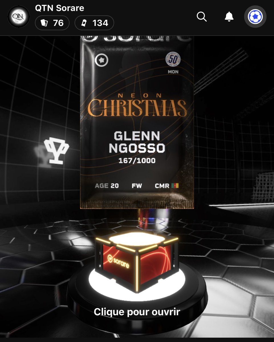 🎁 Je vous fais gagner ma carte reçue par #Sorare dans le calendrier de l’avent 

Jeune attaquant 🇨🇲 de #Montpellier 👇

Pour participer : 

Follow <a href="/QTNSorare/">QTN</a> &amp; 🔃

TAS demain

GL à tous 🍀