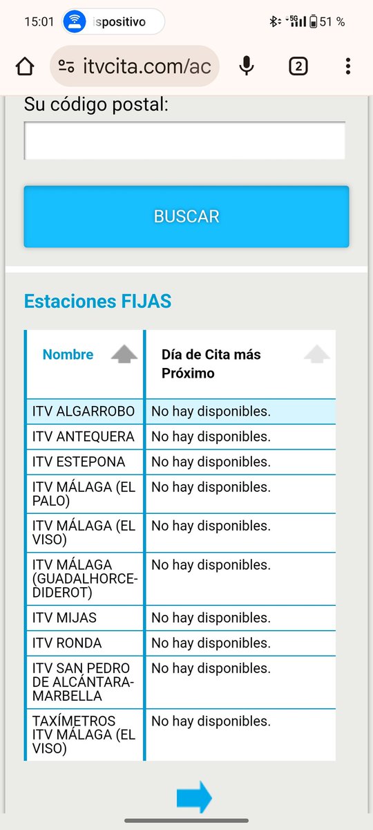 Hola, <a href="/malaga/">Ciudad de Málaga</a>, es prácticamente imposible sacar una cita para la ITV del taxímetro en toda la provincia de #Malaga, por más que se intenta la respuesta siempre es la misma, "No hay citas disponibles"
Les hablamos desde el mes de Junio, luego vendrán los problemas con la policía