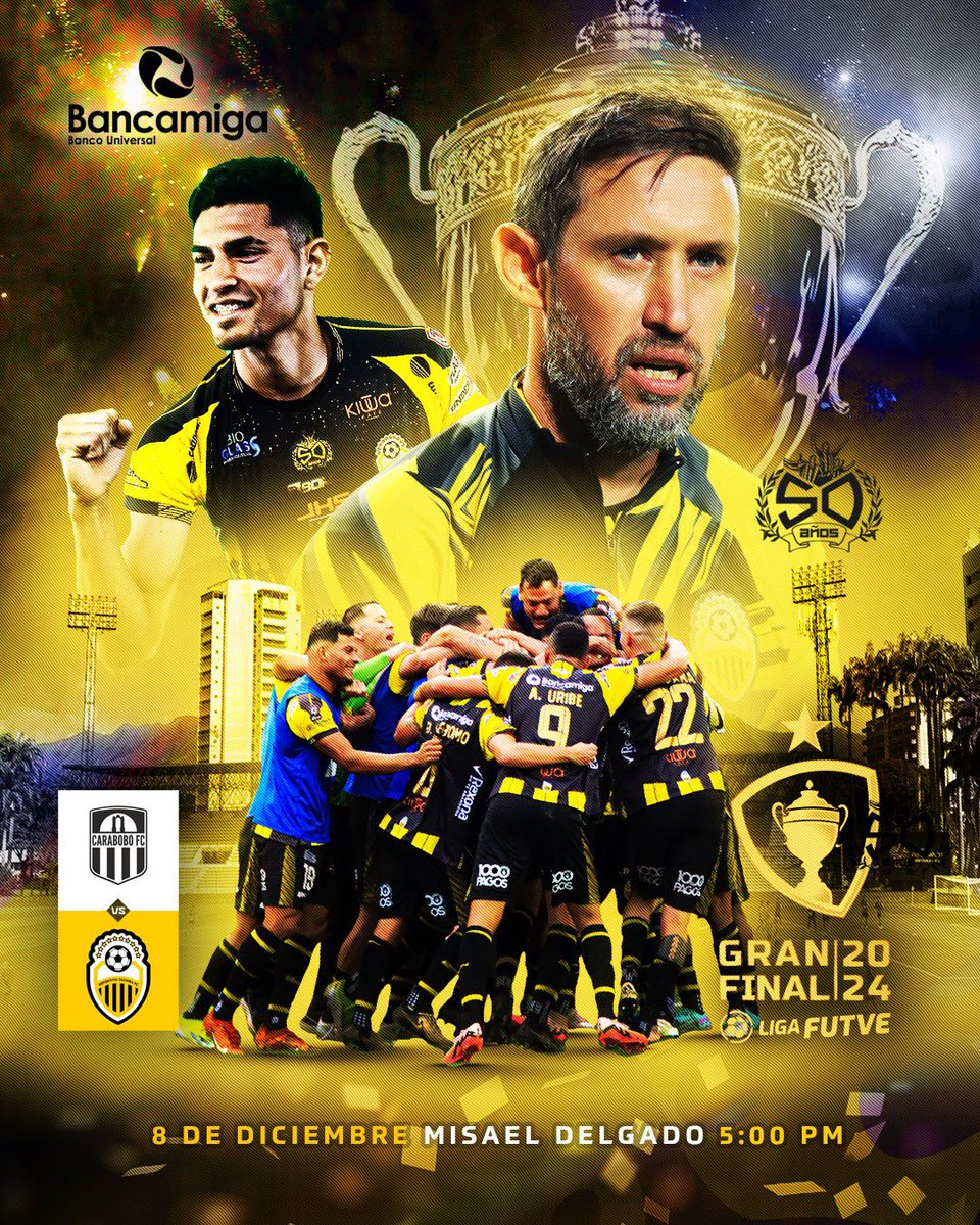 ¡A Valencia, por la GLORIA! 🏆⭐️

🆚 Carabobo
🏟️ Misael Delgado
📆 Domingo
⌚️ 5:00pm

#VamosTáchira 💛🖤