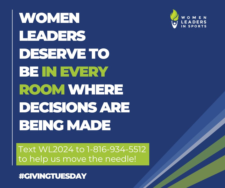 At Women Leaders in Sports, we know educating, championing, and inspiring women increases their probability for leadership roles.

Your support on #GivingTuesday empowers us to continue our vital work. Give Now: womenleadersinsports-bloom.kindful.com/?campaign=1293…