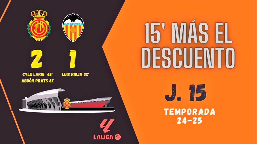 😎🍿Nuevo capítulo de la sección de post partidos del <a href="/valenciacf/">Valencia CF</a>  "15'+El DTO." 
Jornada 15 🆚 <a href="/RCD_Mallorca/">RCD Mallorca</a> en #SonMoix (2-1) dónde <a href="/Edu_Grau86/">埃德华多 格劳 劳伦佐</a> y <a href="/Rparre84/">Raúl♒</a> con la colaboración especial de  <a href="/Alexybruce914/">Alejandro</a> analizan una nueva derrota valencianista.
youtube.com/live/u2yUQSsMZ…