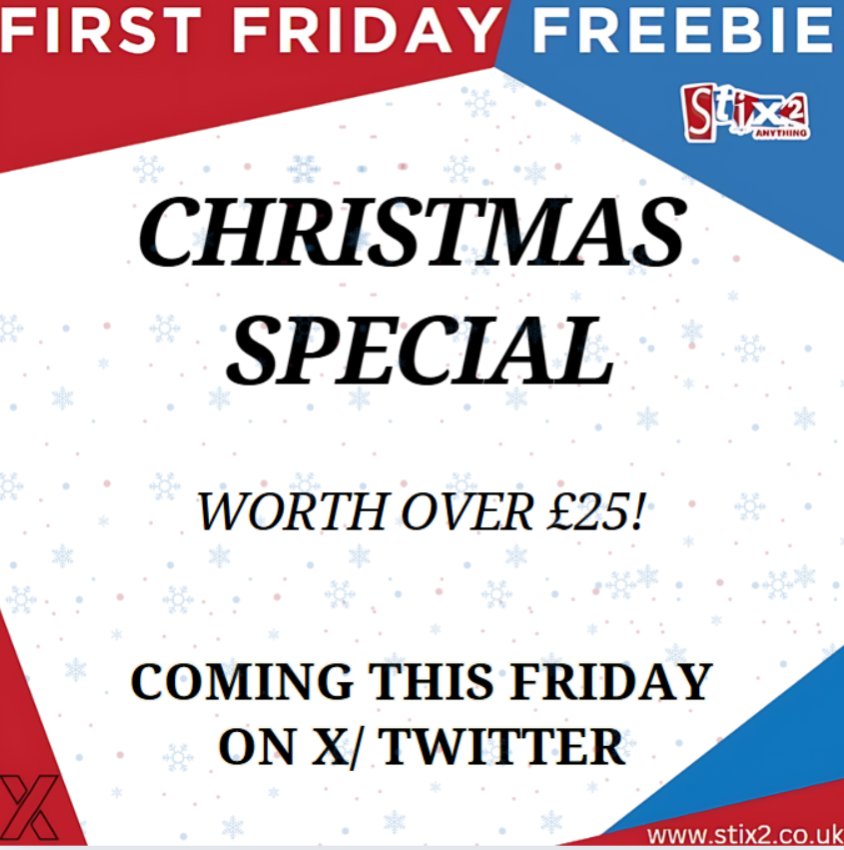 stix_2's tweet photo. ‼️First Friday Freebie coming THIS FRIDAY‼️
We are giving away over £25 worth of your favourite Stix2 adhesives!
#stix2 #stix2anything #craftcompetition #giveaway #craftcommunity #craftlovers #craftgiveaway https://t.co/HVSVS0yMFL
