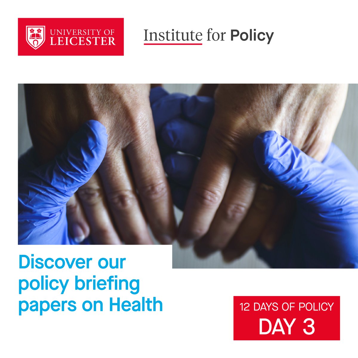 On the third day of policy, we share our policy briefing papers on Health 🩺

👉 le.ac.uk/research/insti…