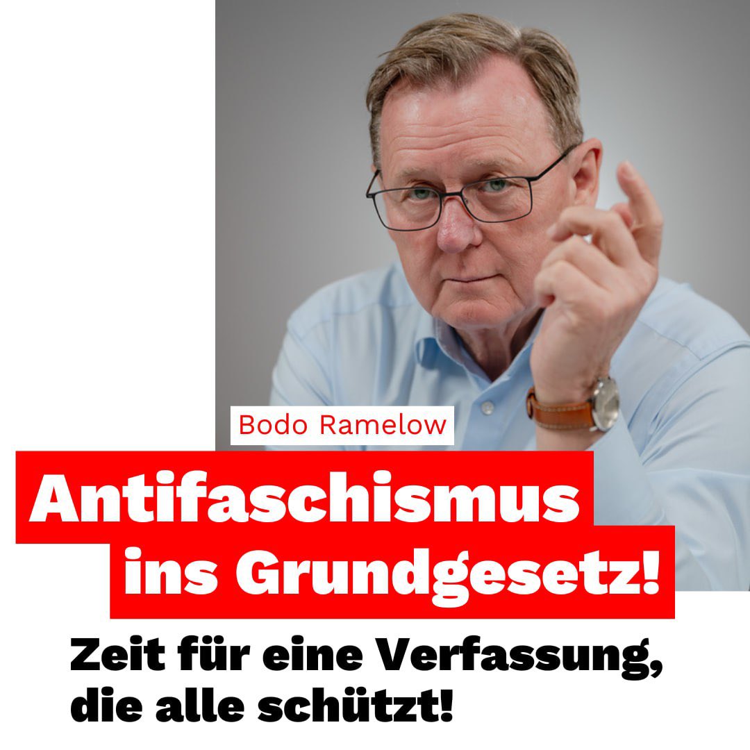 Das Grundgesetz braucht endlich eine antifaschistische Stärkung, die Würde, Gleichheit, Freiheit und Solidarität klar verankert – für eine gerechte, demokratische Zukunft.

🔻Mehr dazu im neuen Tagebucheintrag von Bodo Ramelow: bodo-ramelow.de/2024/11/wuerde…