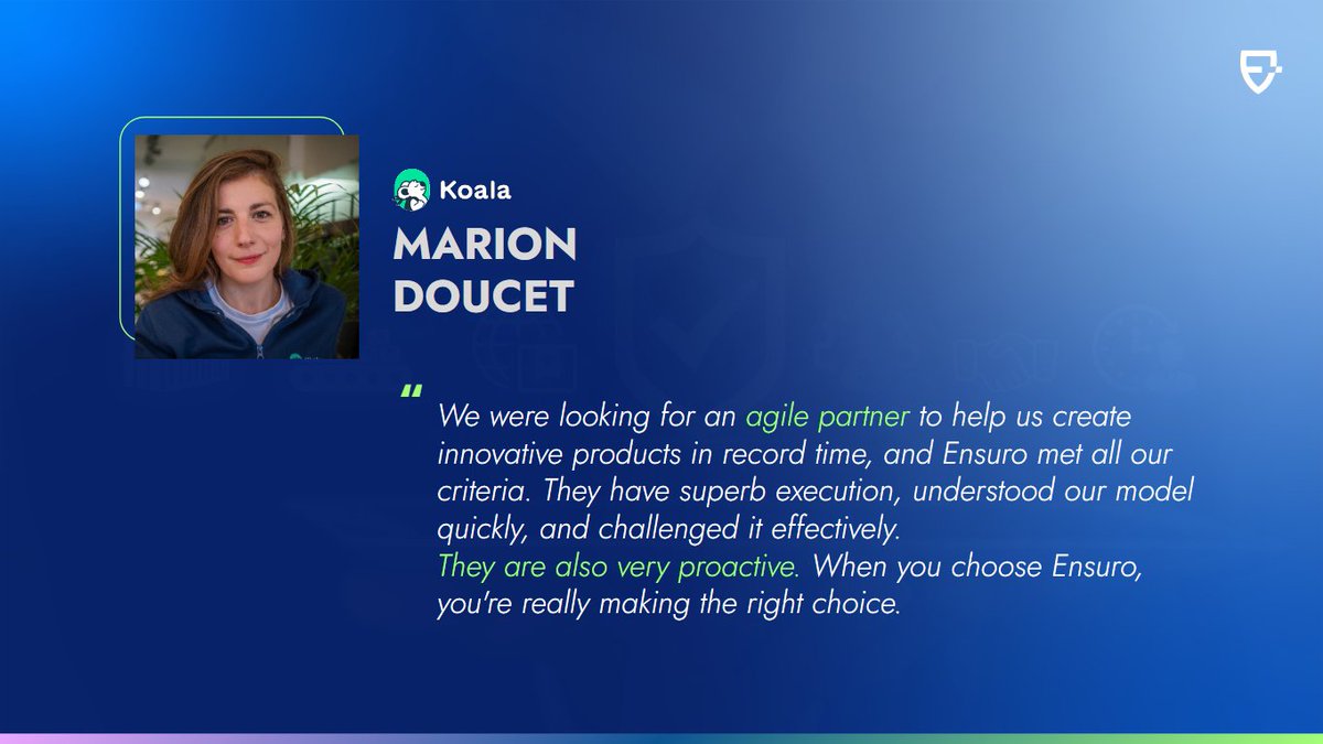 Ensuroproject's tweet image. 🚀 Insights from our partners and clients

Industry leaders share their experiences with our solutions. We're grateful for the opportunity to work alongside these visionary companies and drive innovation in the insurance space. 🤝💡

#InsurTech #Innovation #InsuranceEvolution