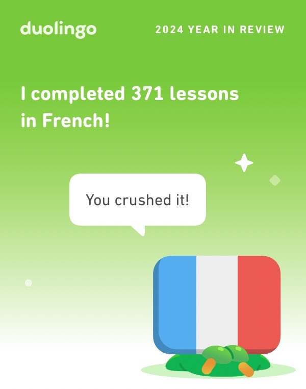Look what I learned on Duolingo in 2024! #Duolingo365