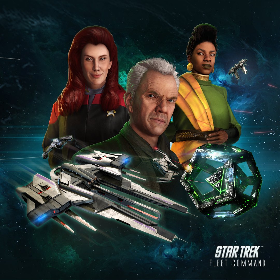 StarTrekFleet's tweet photo. 🚀 The story continues in part 2 of this Q Continuum arc! 🚀 

Whats new?
- New Quality of Life Improvements
- New Daily/Weekly/Monthly Events
- New Ship: The SS Revenant
- New Chaos Tech
&amp; more! 

Check out the full patch notes on YouTube! https://t.co/oAlWEsOA0s