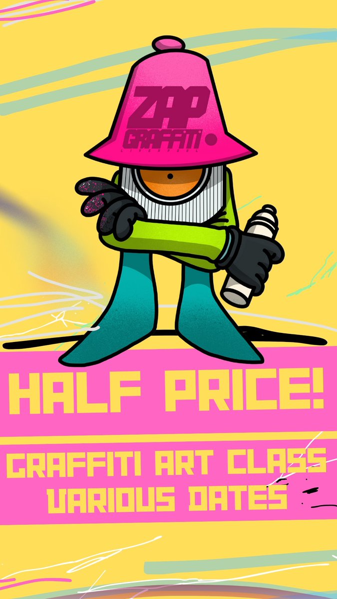 Half price on various dates on our Graffiti Art classes in a Liverpool! zapgraffiti.co.uk/book-a-class