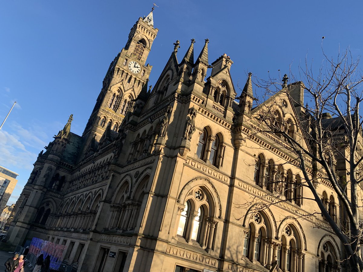 Beautiful light on the honey coloured stones of Bradford