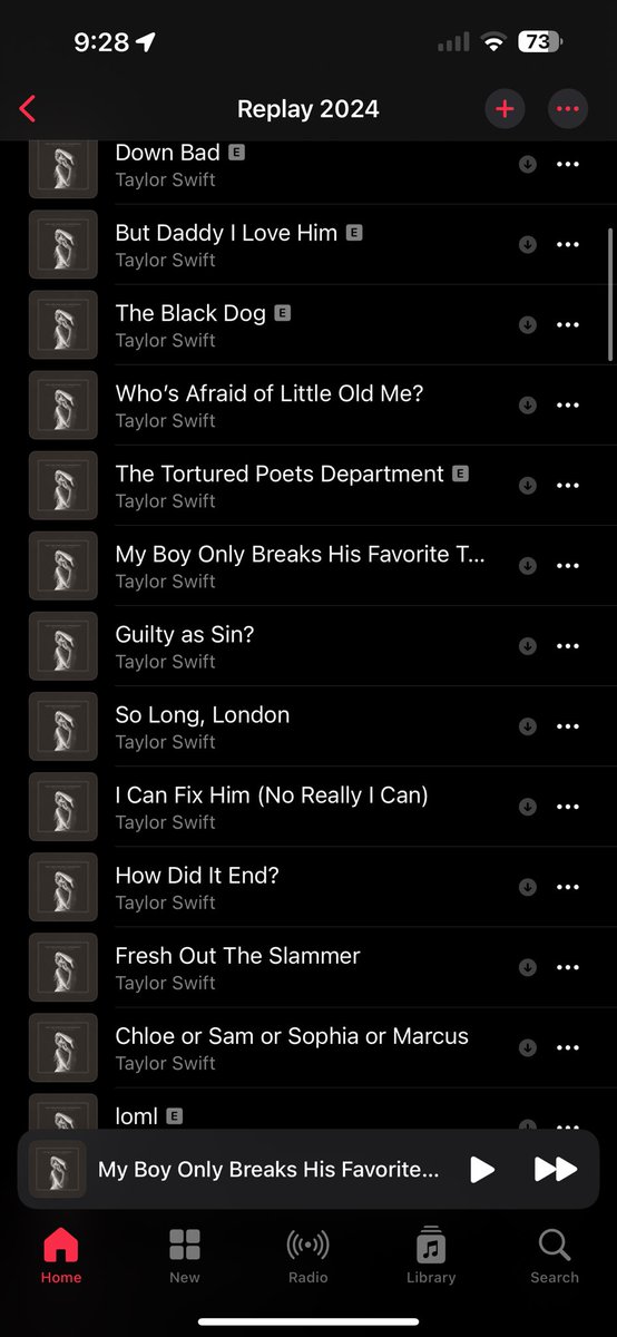 Clearly, I spent most of the year listening to The Tortured Poets Department. None of my friends will be surprised.
#applemusicreplay
