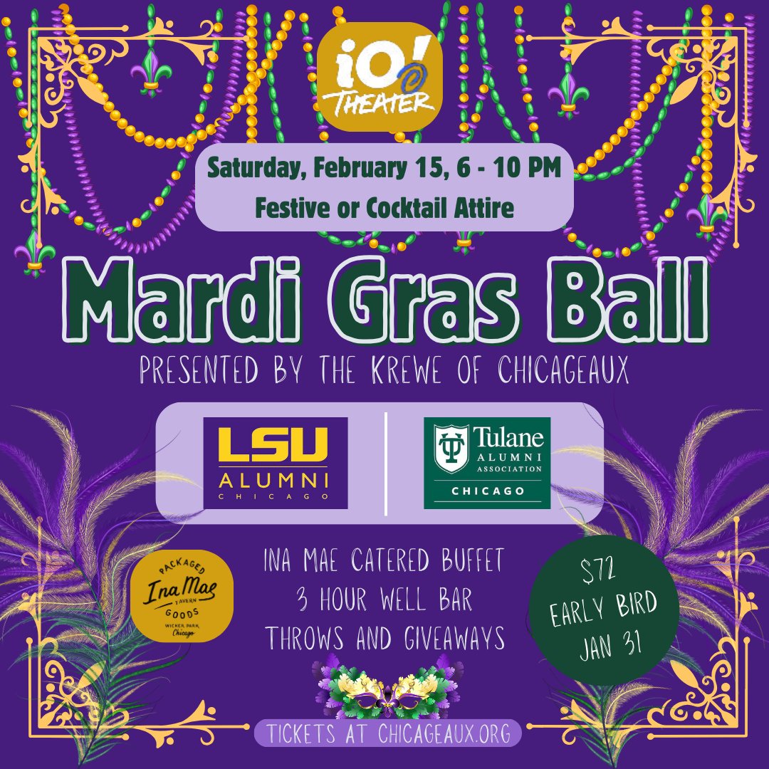 lsuchicago's tweet image. Join us for the best party of the year! Our friends will be packing away the holidays while we are just getting started. 💜💛💚

donorbox.org/events/709120

#chicageaux #lsualumni #lsuchicageaux