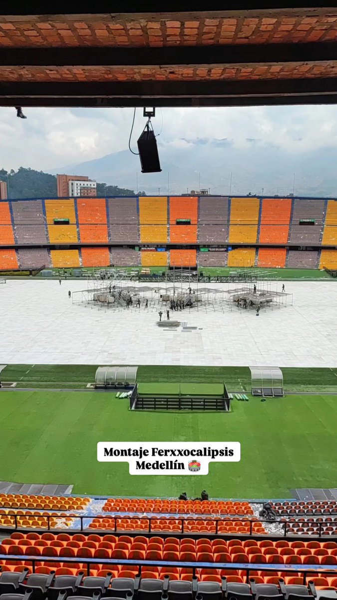 Miguel_G_1_1's tweet image. Inicia el montaje 360° para el Ferxxocalipsis en el Estadio Atanasio Girardot de Medellín.
