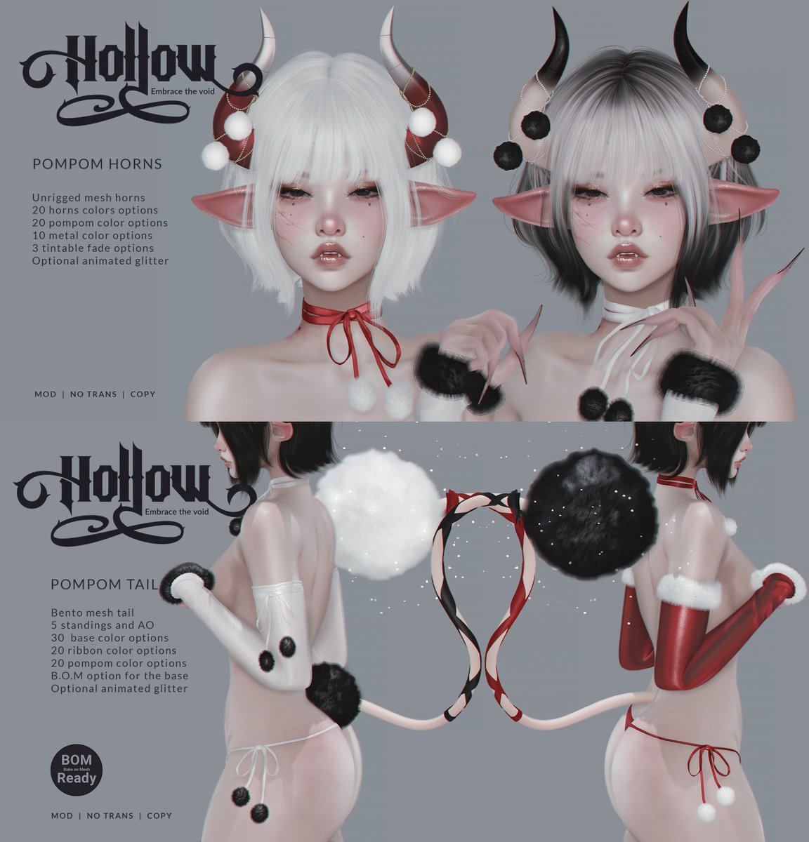 Hollow - Pompom Horns / Tail
Available at Anthem
LM:maps.secondlife.com/secondlife/Ant……
Info: flic.kr/p/2qxHG8i
#SecondLife #Hollow