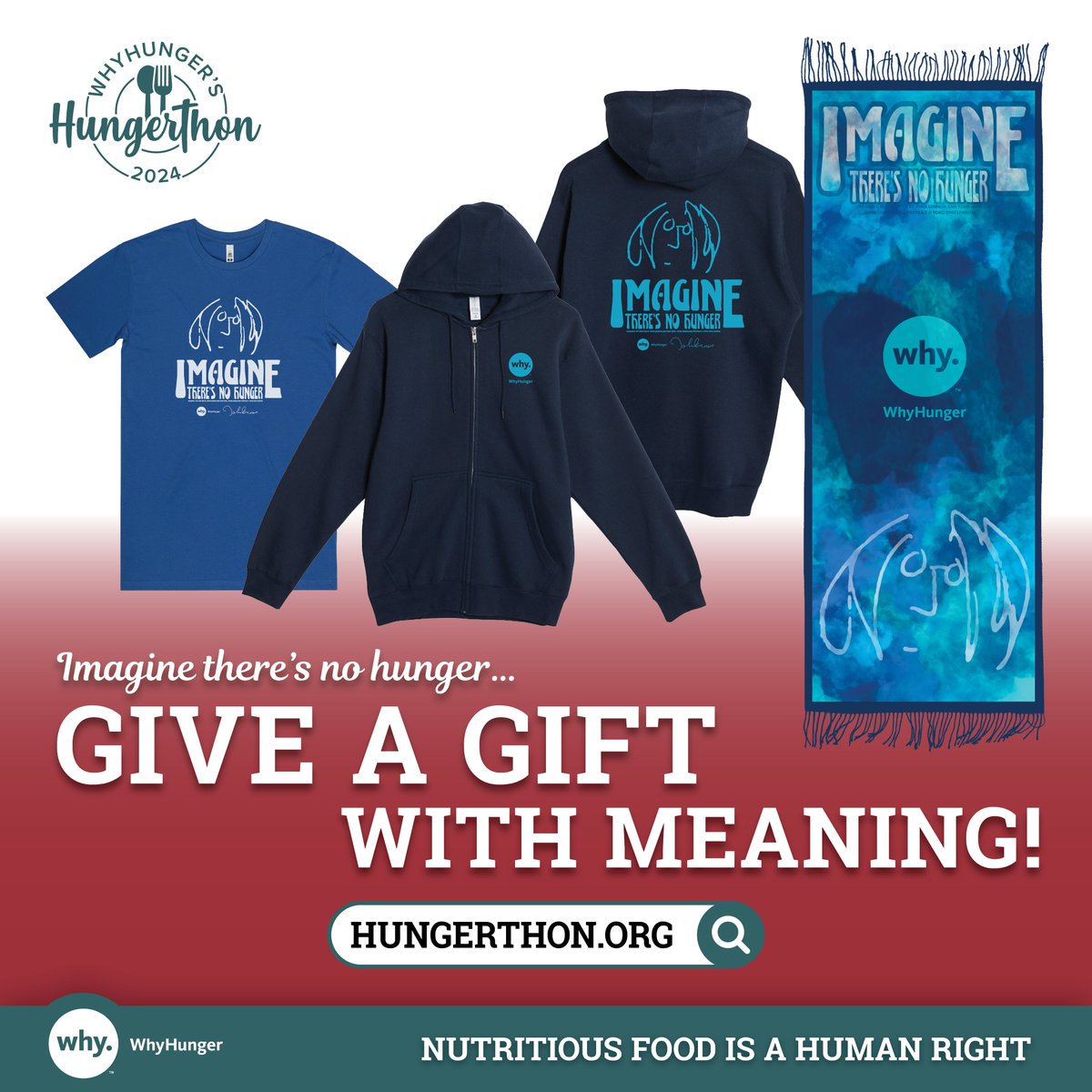 thebeatles's tweet photo. This #GivingTuesday, help end hunger by donating to @whyhunger's #Hungerthon at https://t.co/PnogHRf9mu and get
@johnlennon #Imaginenohunger gear. You can also #bid2win a chance to guest DJ on @SIRIUSXM's The Beatles Channel: https://t.co/7Cu0kxCpi2 https://t.co/nbWLrOAT58