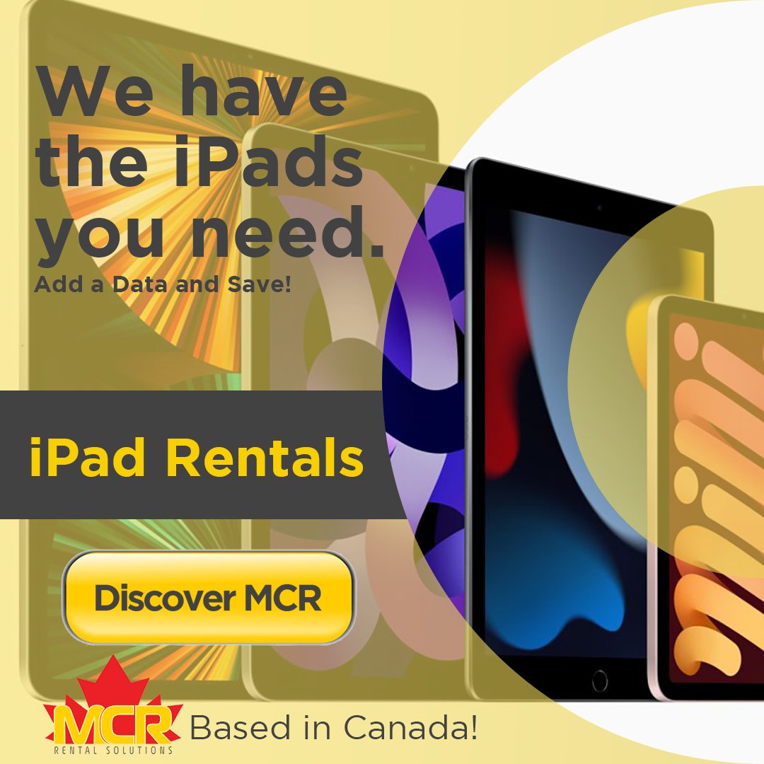 MCRRentals's tweet image. iPads? Why Not!
Versatile, Convenient &amp;amp; Easy to Use 

mcrrentalsolutions.com/rental-product…
#iPad #DataCollection #HandheldDevice #AVRentals #MCRRents