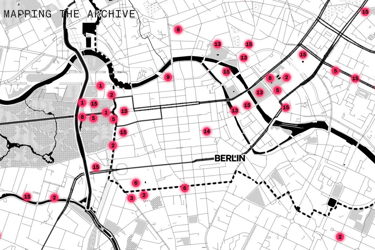 The exhibition "Mapping the Archive" (Dec 6, 2024–Jan 6, 2025) in the window of the daadgalerie can be viewed daily 12 – 9 pm from the outside.
berliner-kuenstlerprogramm.de/en/events/mapp…