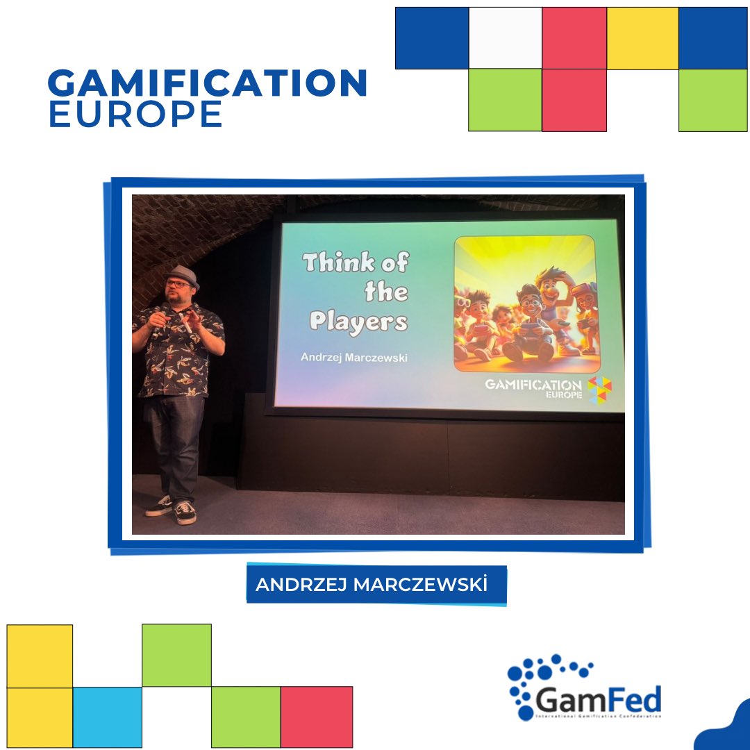GamfedTurkiye's tweet photo. 🎮 Gamification Europe 2024'ün ikinci günü, oyunlaştırma dünyasının önemli isimlerinden Andrzej Marczewski’nin "Oyuncuları Düşün" başlıklı sunumuyla başladı.

📌Oyunlaştırmaya dair ufuk açıcı bilgilerle dolu bu konuşmanın detayları için bizi takipte kalın!

#gamificationeurope https://t.co/T2AiEAAzaM