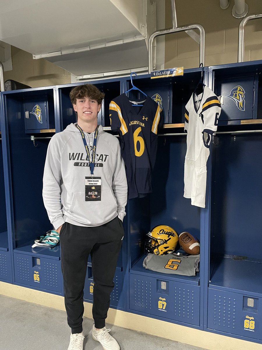 Outstanding visit to Augie!  Great men in charge!  <a href="/Coach19Bell/">Stephen Bell</a> <a href="/Coachragone/">David Ragone</a> <a href="/BrianKrier11/">Brian Krier</a> Looking forward to what the winter brings!