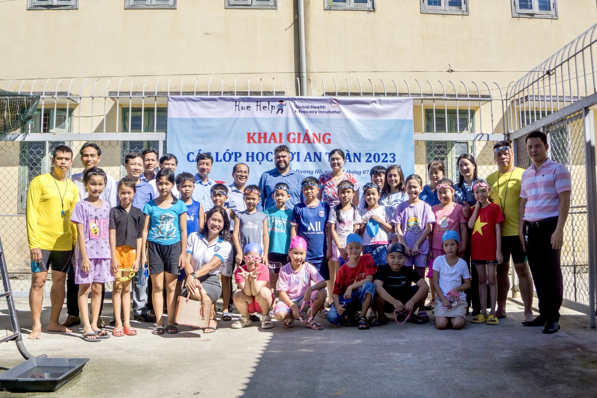 HueHelp's tweet photo. With GHAI's support, we have addressed drowning - a major public health issue. We have trained over 2,000 kids &amp; 56 instructors in Hue, Vietnam, aligning with Vietnam's child injury prevention policy. Together, we’re building a safer future! @IncubatorGHAI 
#GHAIImpact2024 https://t.co/L7zGjMOvm5