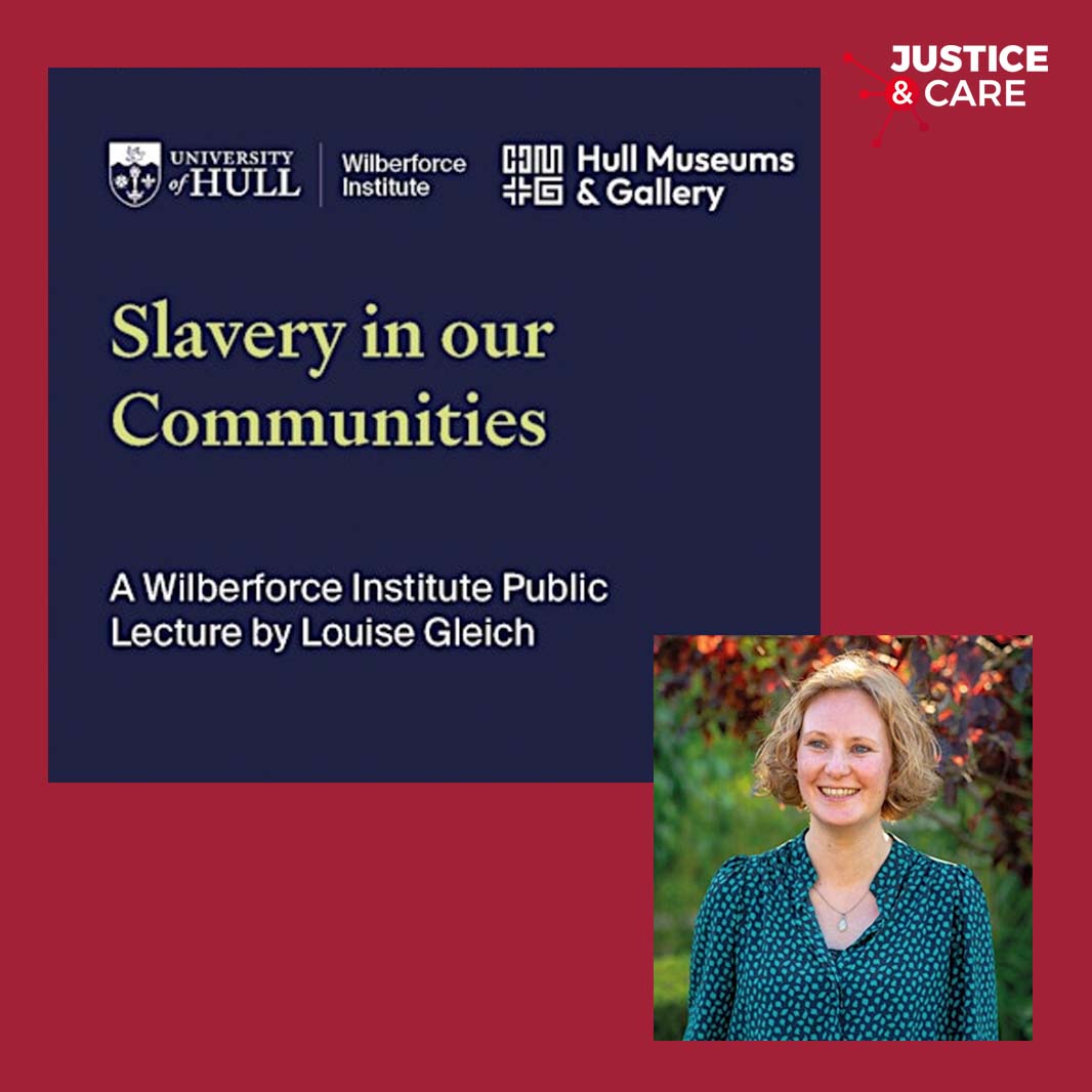 justiceandcare's tweet photo. There is still time to sign up to a thought-provoking talk from Louise Gleich, Senior Policy Researcher at Justice and Care, at the Wilberforce Institute tomorrow ⏳

Find out more here: https://t.co/3mQvhUFAhj

#ModernSlavery https://t.co/gwd635U37z