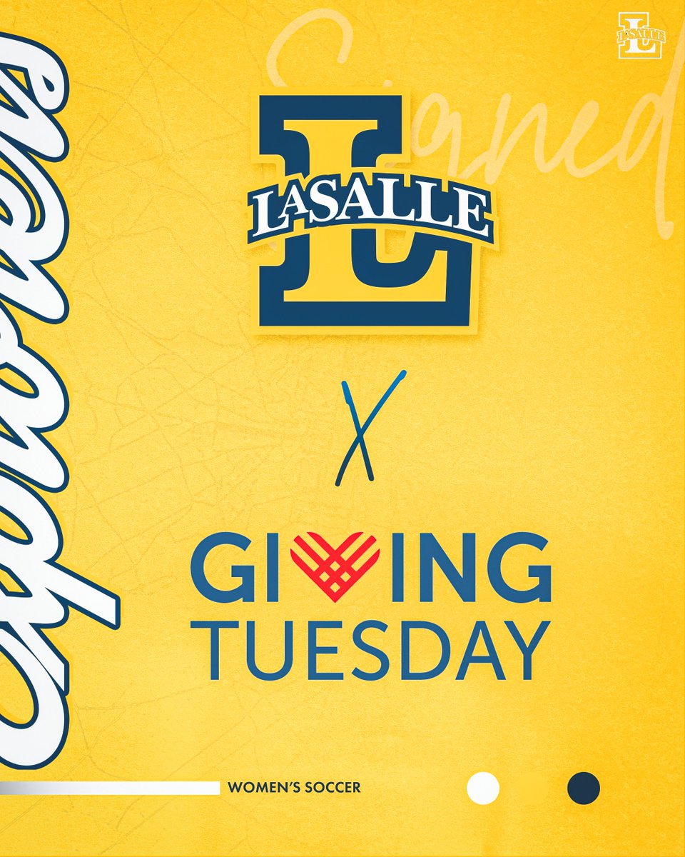 This Giving Tuesday, La Salle women's soccer is asking for your support.

Every dollar raised goes directly towards creating the best possible experience for our student-athletes. Please consider contributing to our program using the link below

GoExplorers.com/Giving