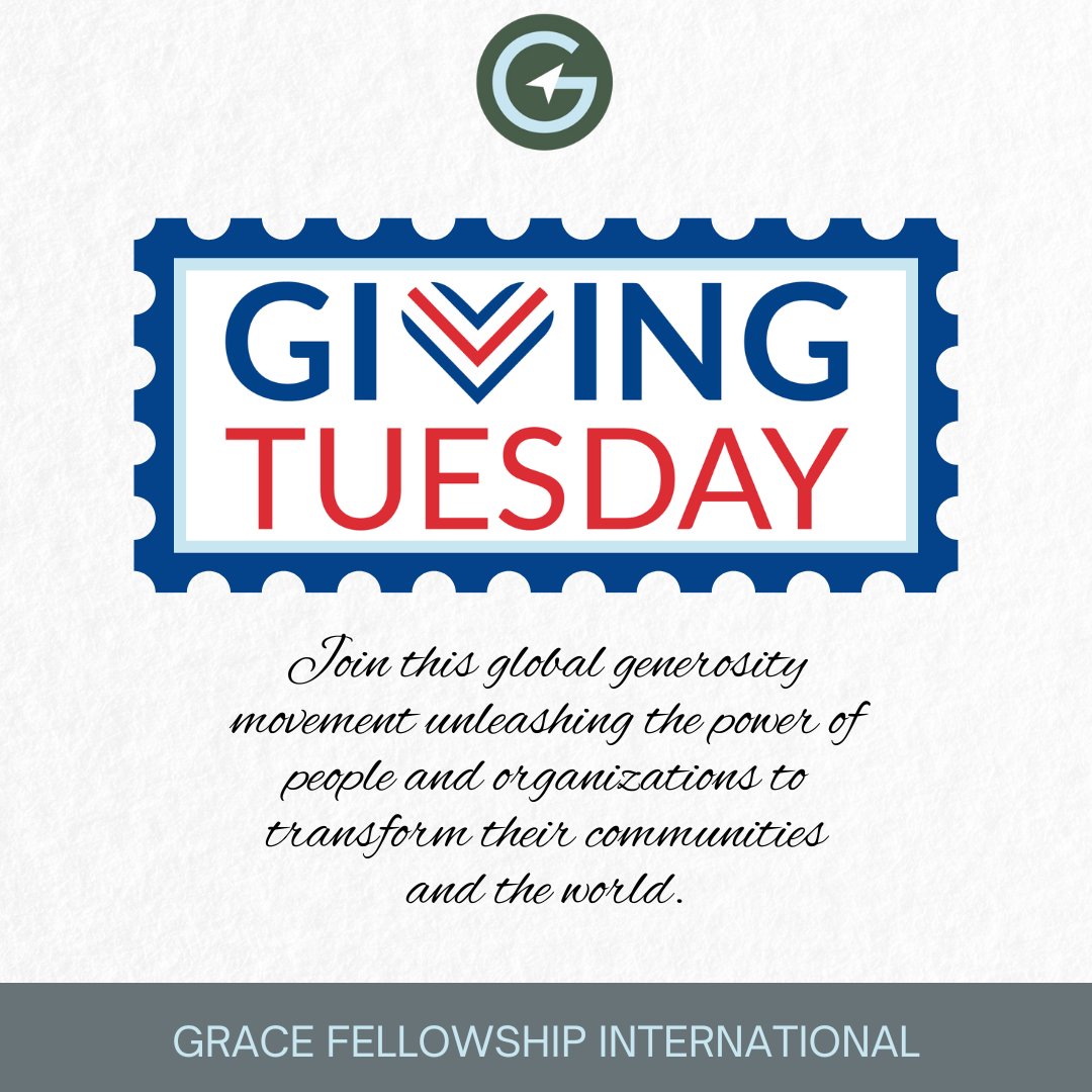 We invite you to join us in making a meaningful impact through Grace Fellowship International on this Giving Tuesday. Your support can help us continue our mission of helping members identify with Christ.
#GivingTuesday #GFI
Please visit our website gracefellowshipinternational.com/about-gfi/dona…