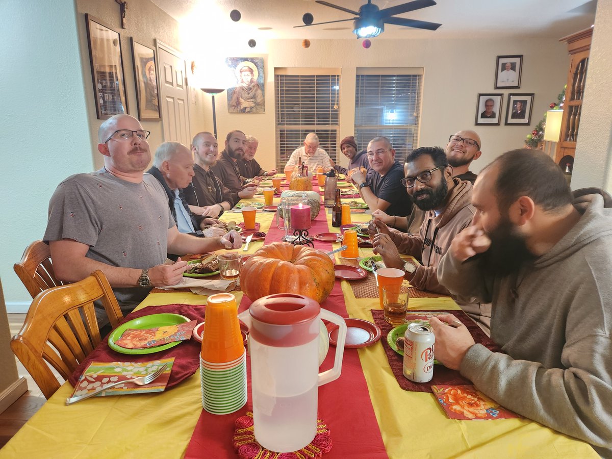 CapFriars's tweet photo. We hope you had a good Thanksgiving last week - here are a few photos of Thanksgiving at Solanus Casey friary in Colorado Springs!

#capfriars #capuchins https://t.co/6bpPfa2l40