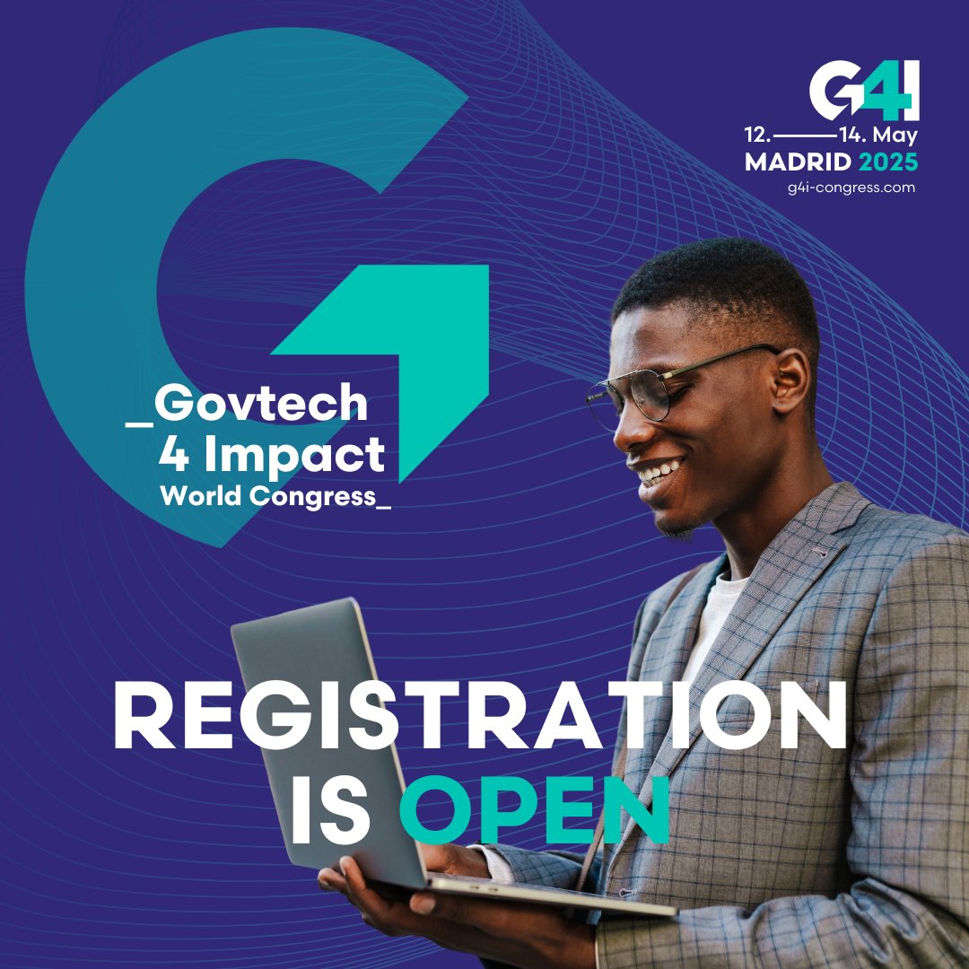 REGISTRATION for #G4I2025 is NOW OPEN!🤩Join us in our shared mission to shape the future of #governments, revolutionizing #PublicSector services and making a meaningful impact on millions of lives!🔗 g4i-congress.com/register/
#GovTech #RealImpact #DigitalTransformation
