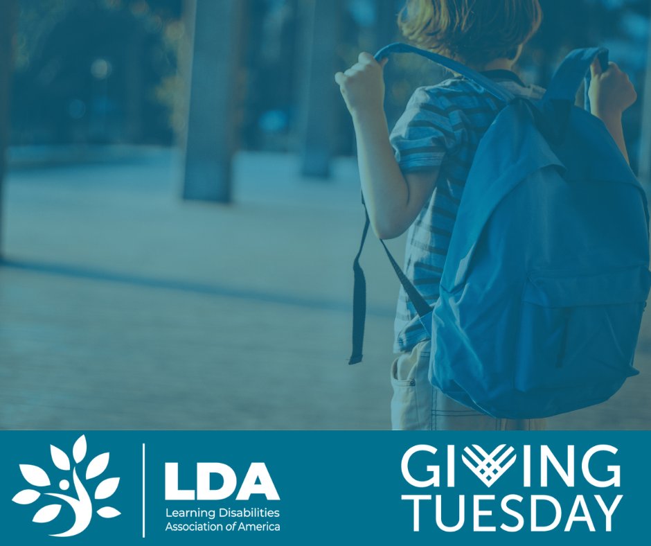 This #GivingTuesday, help us to continue to provide key support to individuals with LD and their families, and to keep providing free and low-cost educational resources on the latest learning disability research and best practices. Learn more at: ldaamerica.org/donate/