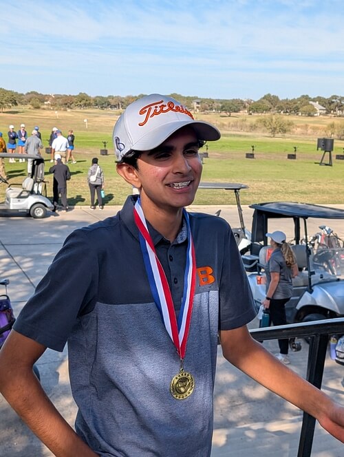 Our Varsity Boys 🍊 brought home another medal! 
🔥 🥈⛳
Syen Karia placed 2nd overall with a 74!!
Congratulations Jace, Robert, Luke, and Syen! @nisdbrandeisbroncos <a href="/NISDAthletics/">NISD Athletics</a> <a href="/BroncosBrandeis/">Brandeis Broncos Athletic Booster Club</a>