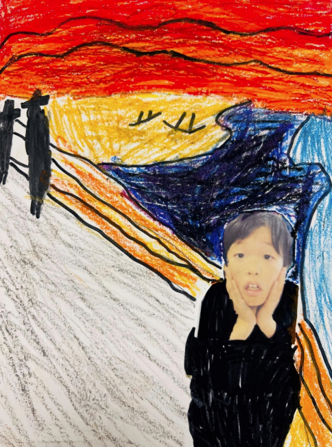 Year 4 has learned about Norwegian Expressionist painter Edvard Munch. Yuto has created The Scream, incorporating his own facial expression into his fantastic oil pastel artwork. Well done Yuto! 🎨
