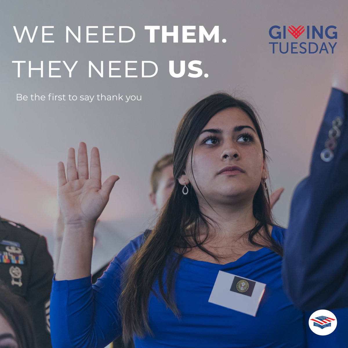This #GivingTuesday, we are reminded of the generosity that binds us together as Americans. 

Will you join us in saying thank you to our nation's newest enlistees? Together, we can honor their courage and reinforce the strength of our nation.

ourcommunitysalutes.org/donate
