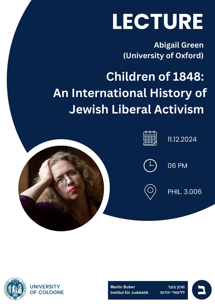 International History Cologne (@inthistcologne) on Twitter photo We are looking forward to attending a lecture by Abigail Green from <a href="/OxfordHistory/">Oxford History</a>, organized by the Martin Buber Institut, next week. She will talk about Jewish Liberal Activism from 1848-1948. Thank you for the opportunity!
<a href="/FabianMKlose/">hhr.hypotheses.org</a> <a href="/MartGuenzel/">Martin Günzel 🇺🇦🇪🇺🌹</a> <a href="/ArvidSchors/">Arvid Schors</a> We are looking forward to attending a lecture by Abigail Green from <a href="/OxfordHistory/">Oxford History</a>, organized by the Martin Buber Institut, next week. She will talk about Jewish Liberal Activism from 1848-1948. Thank you for the opportunity!
<a href="/FabianMKlose/">hhr.hypotheses.org</a> <a href="/MartGuenzel/">Martin Günzel 🇺🇦🇪🇺🌹</a> <a href="/ArvidSchors/">Arvid Schors</a>